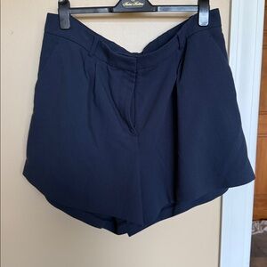 Abercrombie and Fitch Curve Love Tailored Sloane Navy Blue High-Waisted Shorts